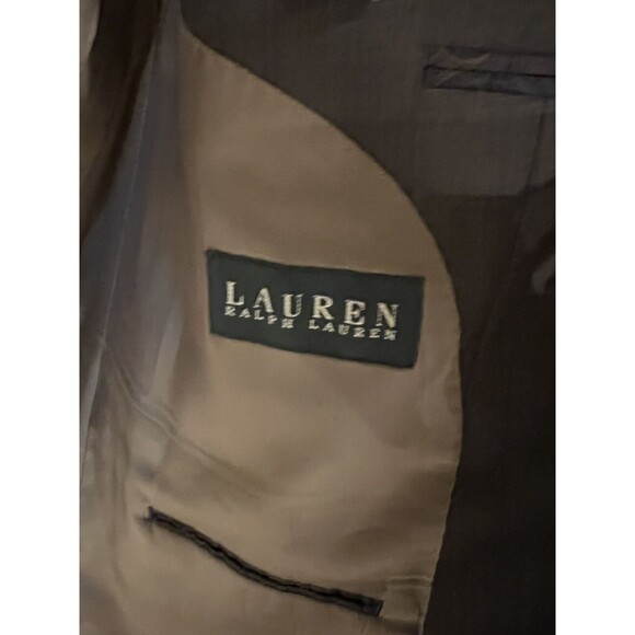 Lauren Ralph Lauren Jacket Mens 46R Brown Plaid Wool Blazer Sportcoat Preppy - Picture 2 of 12
